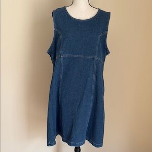 Vintage Woolrich Blue Denim Sleeveless Tank Dress XL
